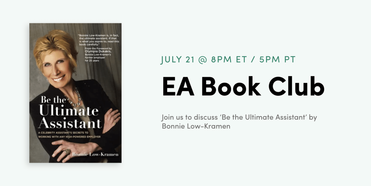 Base EA Book Club: 'Be the Ultimate Assistant' by Bonnie Low-Kramen | Base