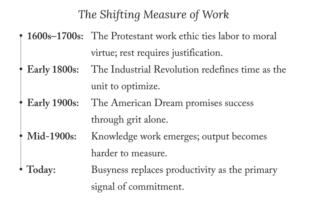 Shifting Measure of Work